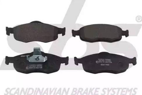 SBS 1501222534 - Brake Pad Set, disc brake autospares.lv
