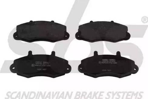 SBS 1501222521 - Brake Pad Set, disc brake autospares.lv