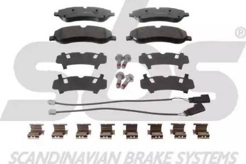 SBS 1501222576 - Brake Pad Set, disc brake autospares.lv