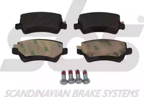 SBS 1501222571 - Brake Pad Set, disc brake autospares.lv