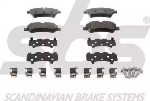 SBS 1501222578 - Brake Pad Set, disc brake autospares.lv