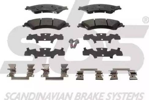 SBS 1501222577 - Brake Pad Set, disc brake autospares.lv