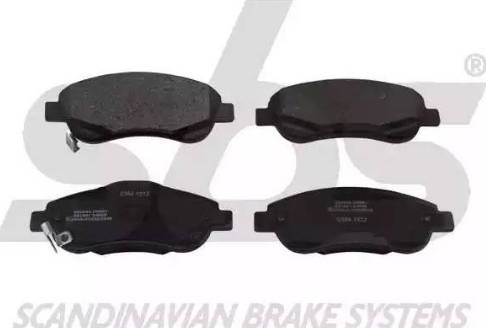 SBS 1501222640 - Brake Pad Set, disc brake autospares.lv
