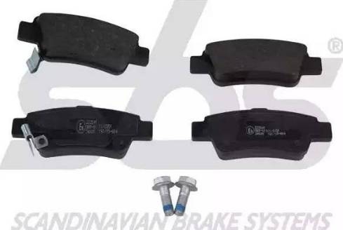 SBS 1501222641 - Brake Pad Set, disc brake autospares.lv