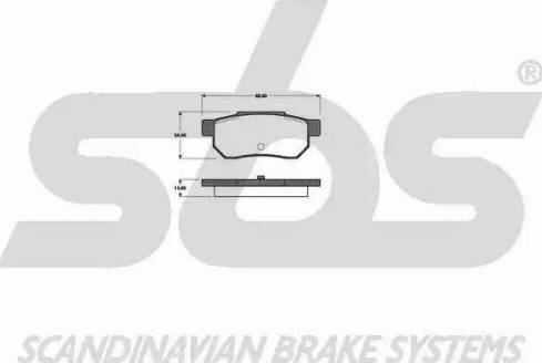 SBS 1501222608 - Brake Pad Set, disc brake autospares.lv