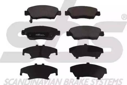 SBS 1501222626 - Brake Pad Set, disc brake autospares.lv