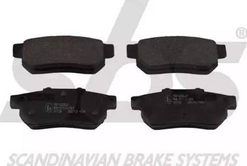 SBS 1501222627 - Brake Pad Set, disc brake autospares.lv