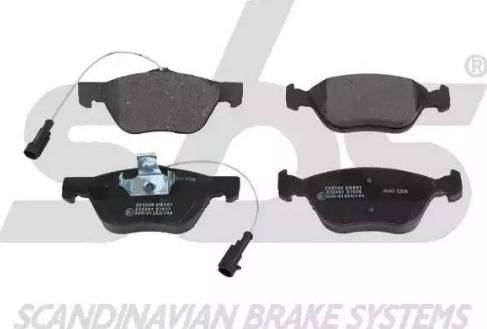 SBS 1501222340 - Brake Pad Set, disc brake autospares.lv