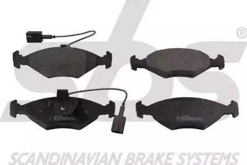 SBS 1501222359 - Brake Pad Set, disc brake autospares.lv