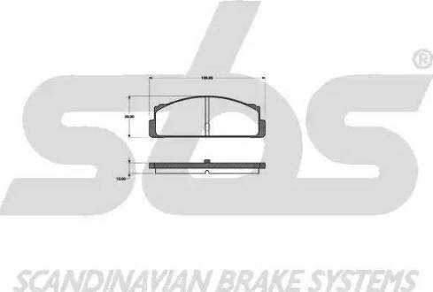 SBS 1501222306 - Brake Pad Set, disc brake autospares.lv