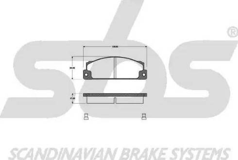 SBS 1501222315 - Brake Pad Set, disc brake autospares.lv