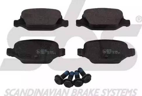 SBS 1501222386 - Brake Pad Set, disc brake autospares.lv