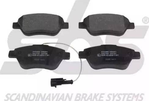 SBS 1501222380 - Brake Pad Set, disc brake autospares.lv