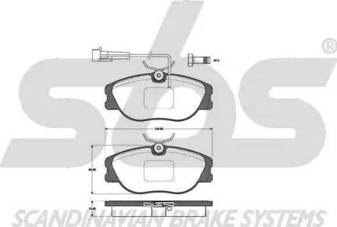 SBS 1501222336 - Brake Pad Set, disc brake autospares.lv