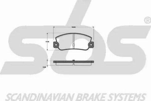 SBS 1501222329 - Brake Pad Set, disc brake autospares.lv