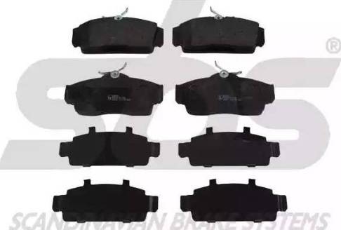 SBS 1501222254 - Brake Pad Set, disc brake autospares.lv