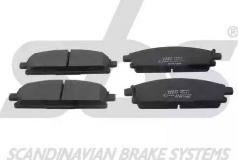 SBS 1501222256 - Brake Pad Set, disc brake autospares.lv