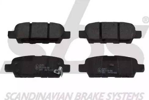 SBS 1501222257 - Brake Pad Set, disc brake autospares.lv