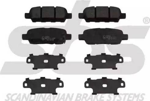 SBS 1501222262 - Brake Pad Set, disc brake autospares.lv