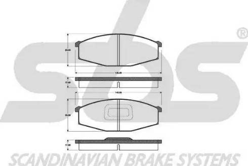 SBS 1501222216 - Brake Pad Set, disc brake autospares.lv