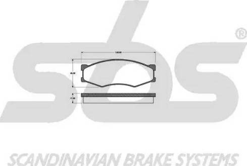 SBS 1501222212 - Brake Pad Set, disc brake autospares.lv