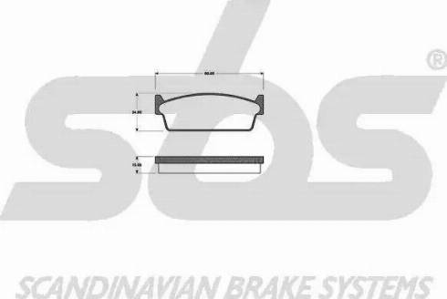 SBS 1501222233 - Brake Pad Set, disc brake autospares.lv