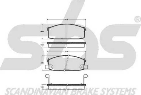 SBS 1501222232 - Brake Pad Set, disc brake autospares.lv