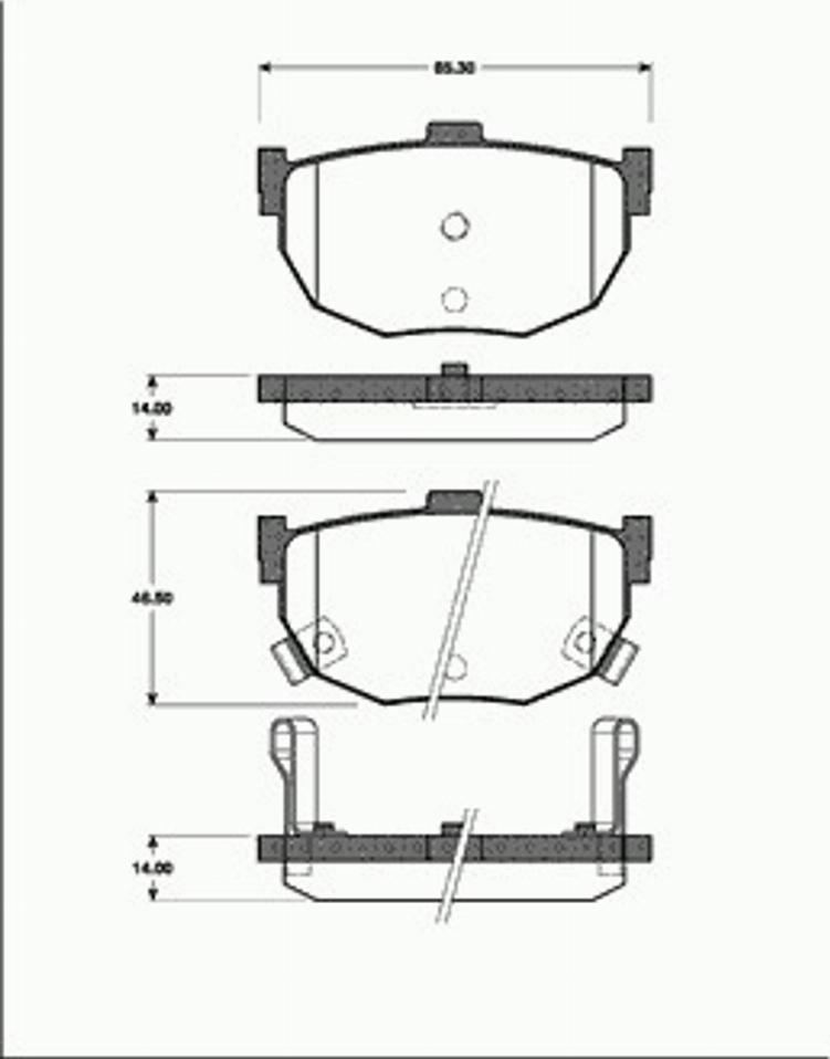 SBS 1501222222 - Brake Pad Set, disc brake autospares.lv