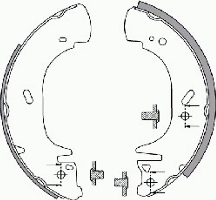 SBS 18492725542 - Brake Shoe Set autospares.lv