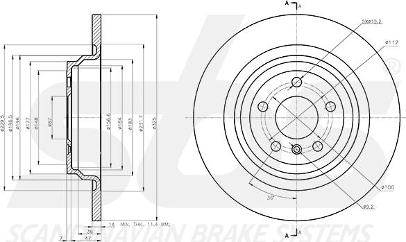 SBS 18153133146 - Brake Disc autospares.lv