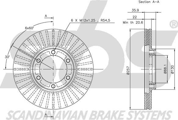 SBS 1815209929 - Brake Disc autospares.lv