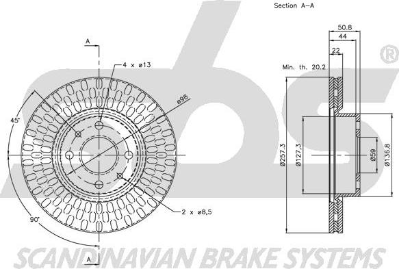 SBS 1815209924 - Brake Disc autospares.lv