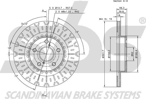 SBS 1815204562 - Brake Disc autospares.lv