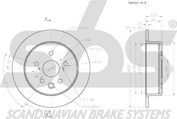 SBS 1815.2045135 - Brake Disc autospares.lv