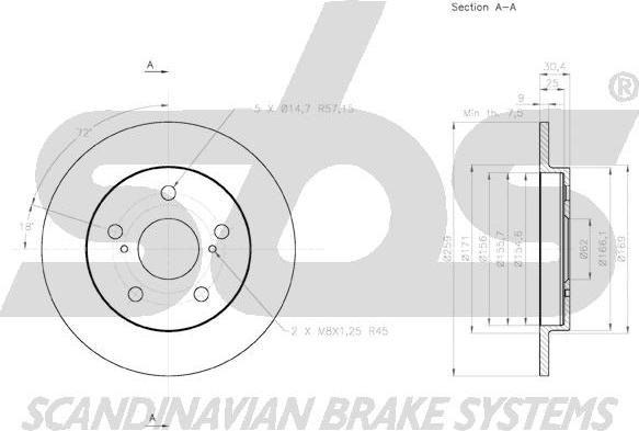 SBS 1815.2045124 - Brake Disc autospares.lv