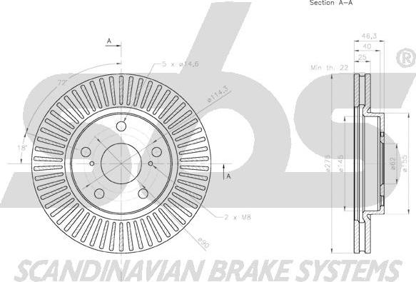 SBS 18153145173 - Brake Disc autospares.lv