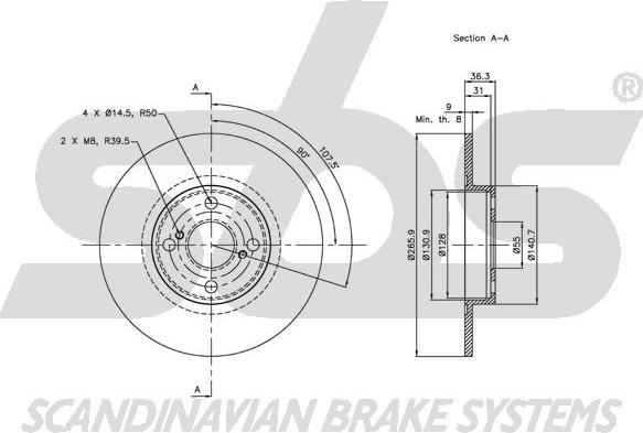 SBS 1815204587 - Brake Disc autospares.lv