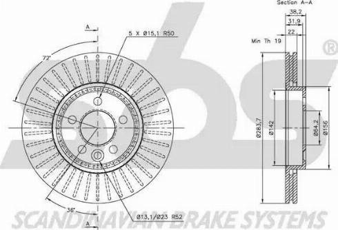 SBS 1815314013 - Brake Disc autospares.lv