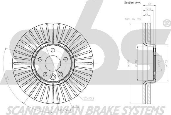 SBS 1815.204860 - Brake Disc autospares.lv