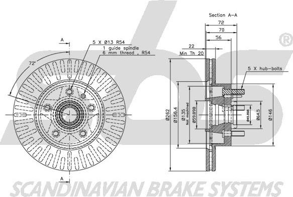 SBS 1815204812 - Brake Disc autospares.lv