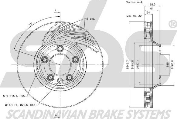 SBS 1815.2047103 - Brake Disc autospares.lv