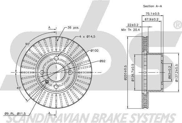 SBS 1815201517 - Brake Disc autospares.lv