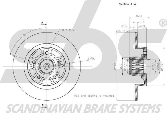 SBS 1815203990 - Brake Disc autospares.lv