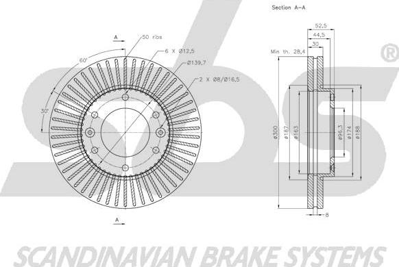 SBS 1815.203436 - Brake Disc autospares.lv