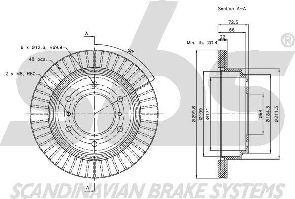 SBS 1815203041 - Brake Disc autospares.lv