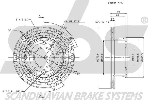 SBS 1815.203397 - Brake Disc autospares.lv