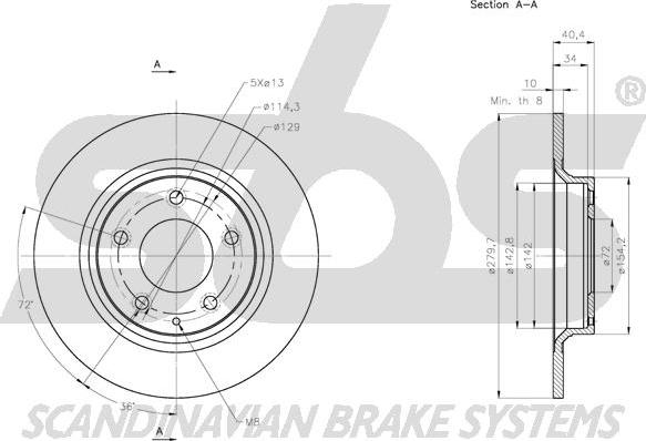 SBS 1815.203269 - Brake Disc autospares.lv