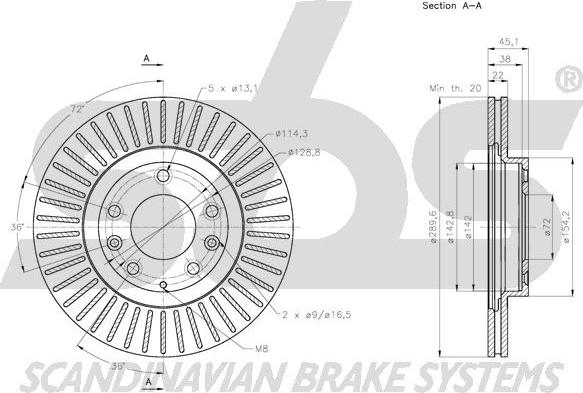 SBS 1815.203270 - Brake Disc autospares.lv