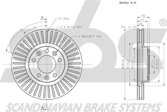 SBS 1815.203741 - Brake Disc autospares.lv