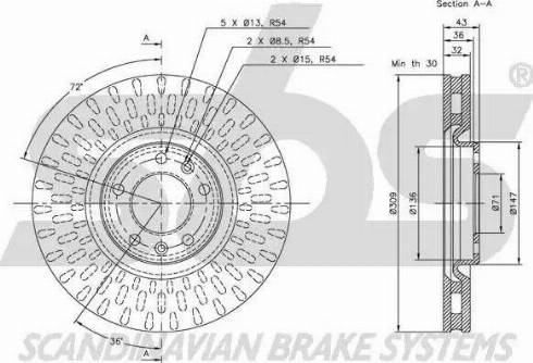 SBS 1815313724 - Brake Disc autospares.lv